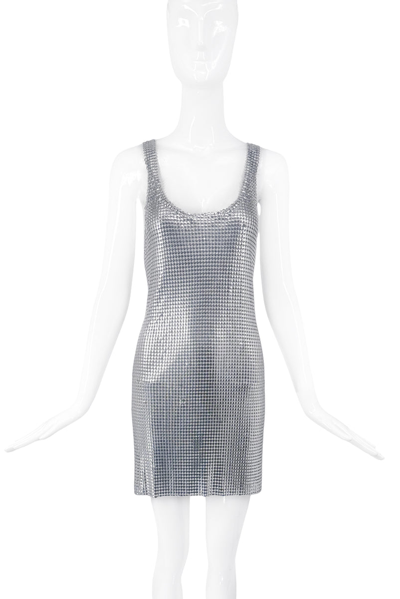 paco rabanne dress metal Silver Mesh Chain Mail Tank Top Mini Runway S – PauméLosAngeles roxy an iconic design from How to Mix and Size:Youth 16