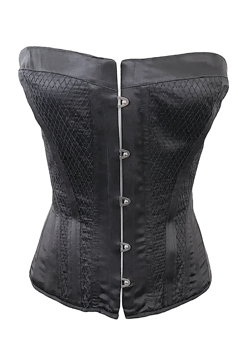 roberto cavalli 黒 レース 40 イタリア製 Roberto Cavalli Black Fishnet Silk Satin Boned Bustier Corset 2004