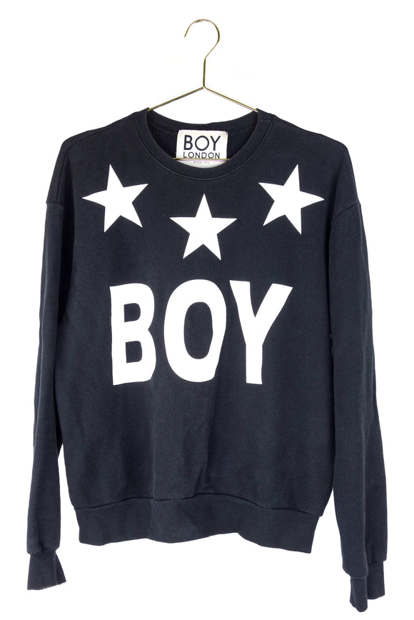 Boy London Black Sweatshirt with Stars and BOY Logo