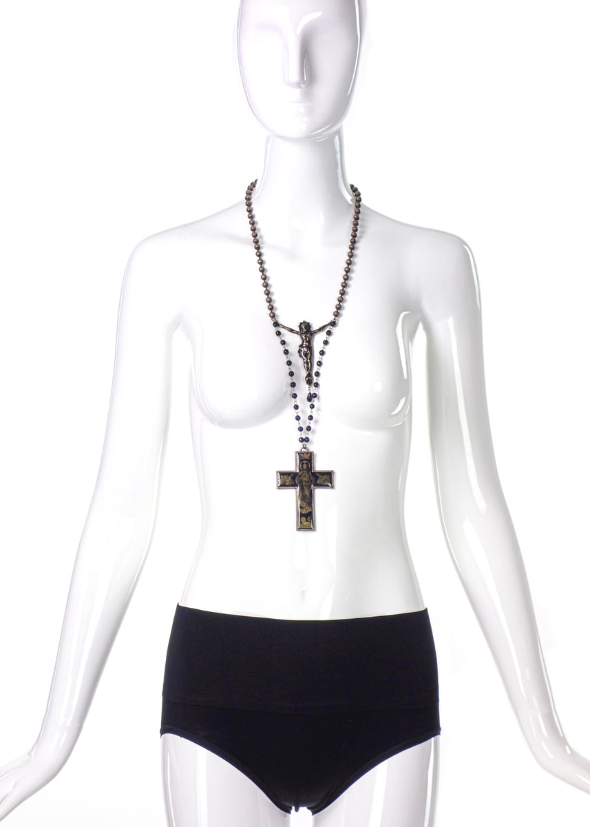 アクセサリー Jean Paul Gaultier rosario necklace Jean Paul Gaultier rosary cross necklace available at Yurismarket.com