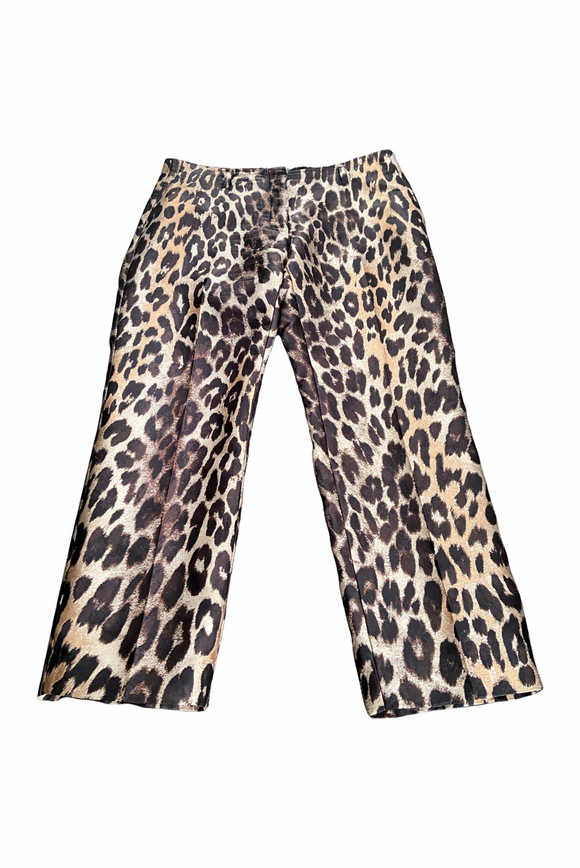 Dries Van Noten Leopard Print Cropped Trouser FW2016