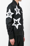 KTZ Black Bomber Unisex Jacket with Pop-Out 3d Star Shape Details