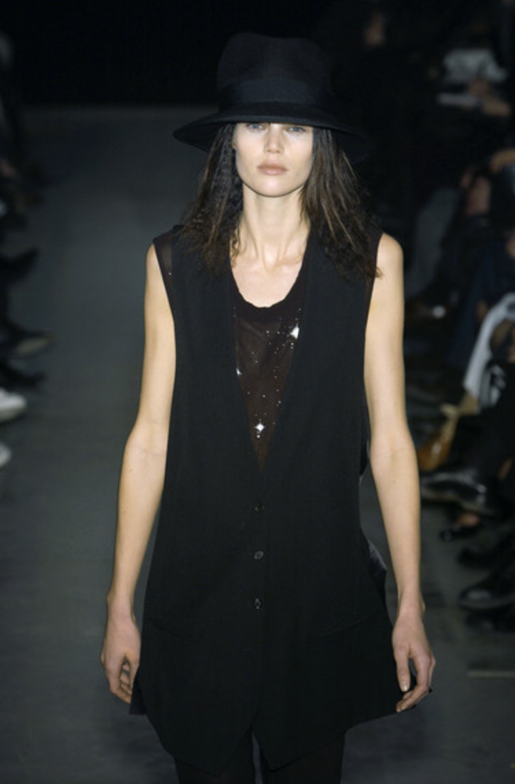 Ann Demeulemeester Black & White Star Burst Chiffon Top Fall 2003