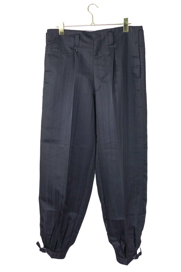Teagles Japanese Streetwear Cult Label Nylon Pin Stripe Harem Trousers Black and Gray
