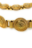 Versace 90's Gold Plated Medium 22 Link Medusa Coin Belt - BOUTIQUE PURCHASE PRICE