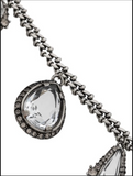 Alexander McQueen Silver Chain Crystal Multi Layer Harness Necklace Runway Spring 2019