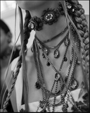 Alexander McQueen Silver Chain Crystal Multi Layer Harness Necklace Runway Spring 2019