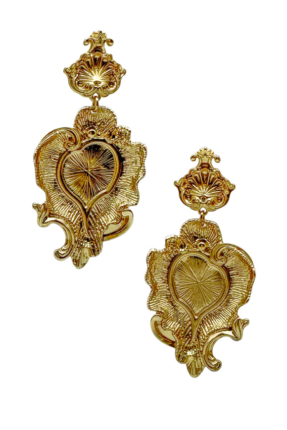 Christian Lacroix Gold Baroque Earrings