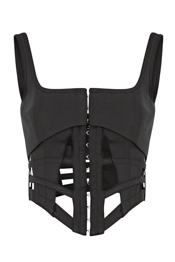 Dion Lee Black Cage Cut Out Corset