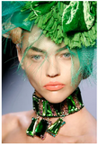 Christian Dior by Galliano Emerald Green Chunky Crystal Bracelet Choker Fall 2007