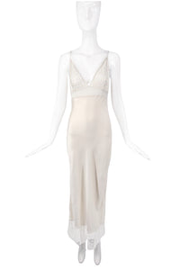 Christian Dior by John Galliano White Silk Lace Negligee Slip Dress Go – PauméLosAngeles Christian Dior by John Galliano White Silk Lace Negligee Slip Dress Go – PauméLosAngeles