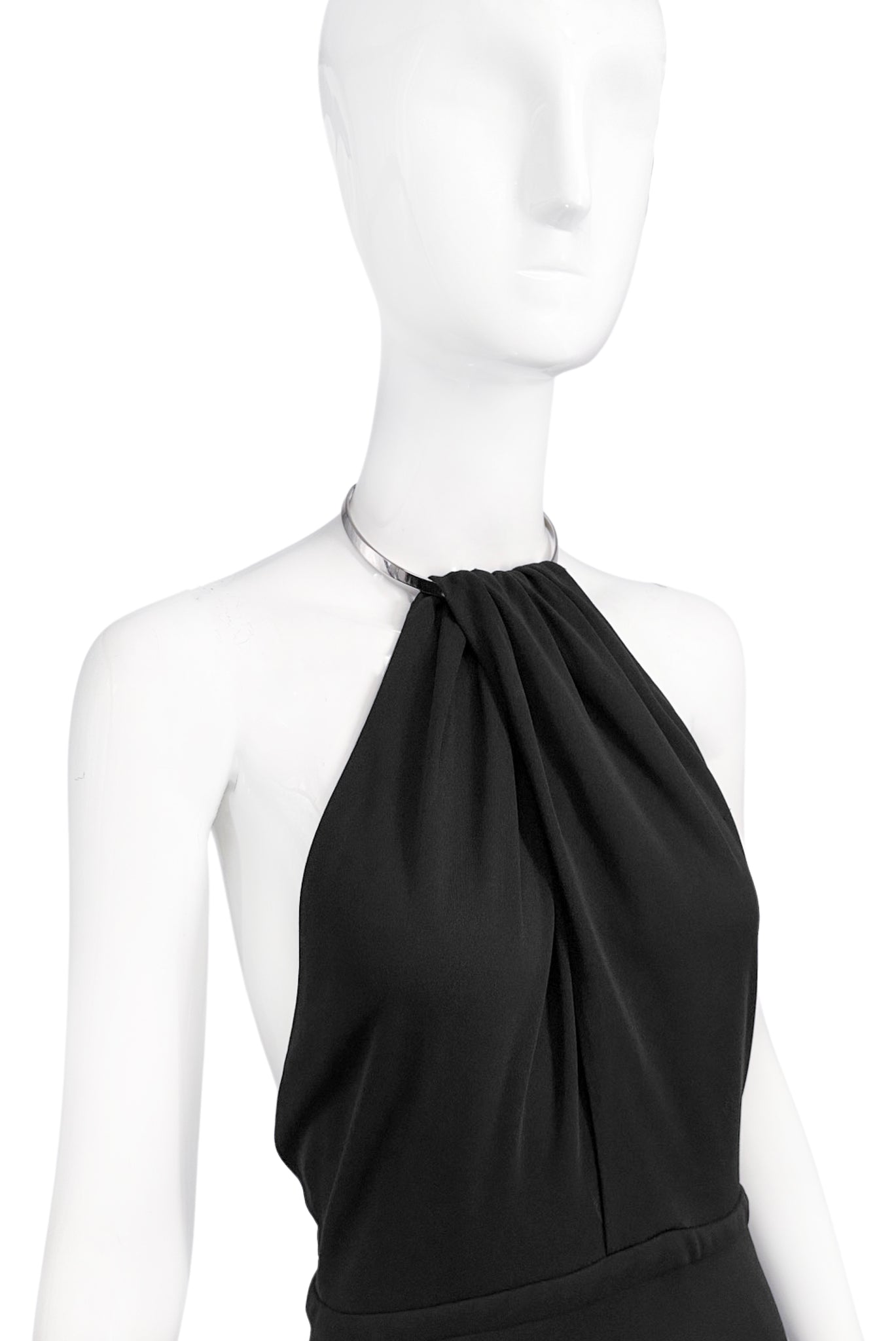 Gucci by Tom Ford Black Silk Jersey Halterneck Gown Dress PaumLosAngeles Gucci by Tom Ford Black Silk Jersey Halterneck Gown Dress PaumLosAngeles
