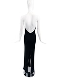 Gucci by Tom Ford Black Silk Jersey Halterneck Gown Dress