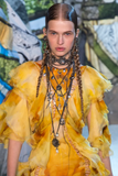 Alexander McQueen Silver Chain Crystal Multi Layer Harness Necklace Runway Spring 2019