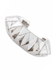 Eddie Borgo Silver Cut Out Teeth Spike Smile Cuff Bracelet