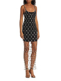 Paco Rabanne Silver Chain Fish Net Mesh Crystal Dress Gown
