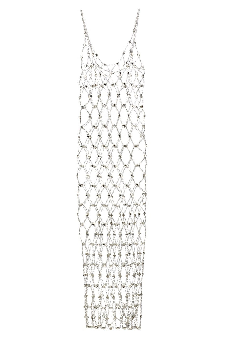 paco rabanne mesh dress Iconic Vintage Paco Rabanne Metal Mesh Draped Dress at 1stDibs