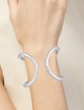 Balenciaga Silver Swirl Minimalism Bracelet