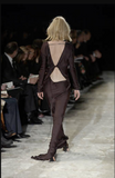 Gucci by Tom Ford Dark Brown Silk Lace Up Top Fall 2002