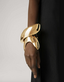 Gold Sculptural Oversized Set of Two matching St. John's Bracelets