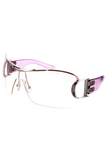 Christian Dior Pink Clear Y2K Sunglasses Galliano Era