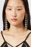 Isabel Marant Oversized Crystal Double Row Earrings