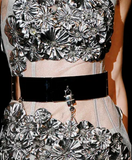 Dolce Gabbana Silver Metal Chrome Pad Lock Corset Belt Runway Spring 2007