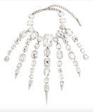 Area NYC Crystal Fringe Huge Spike Necklace