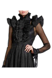 Unttld Black Ruffle Fishnet Victorian Blouse