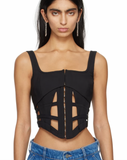 Dion Lee Black Cage Cut Out Corset