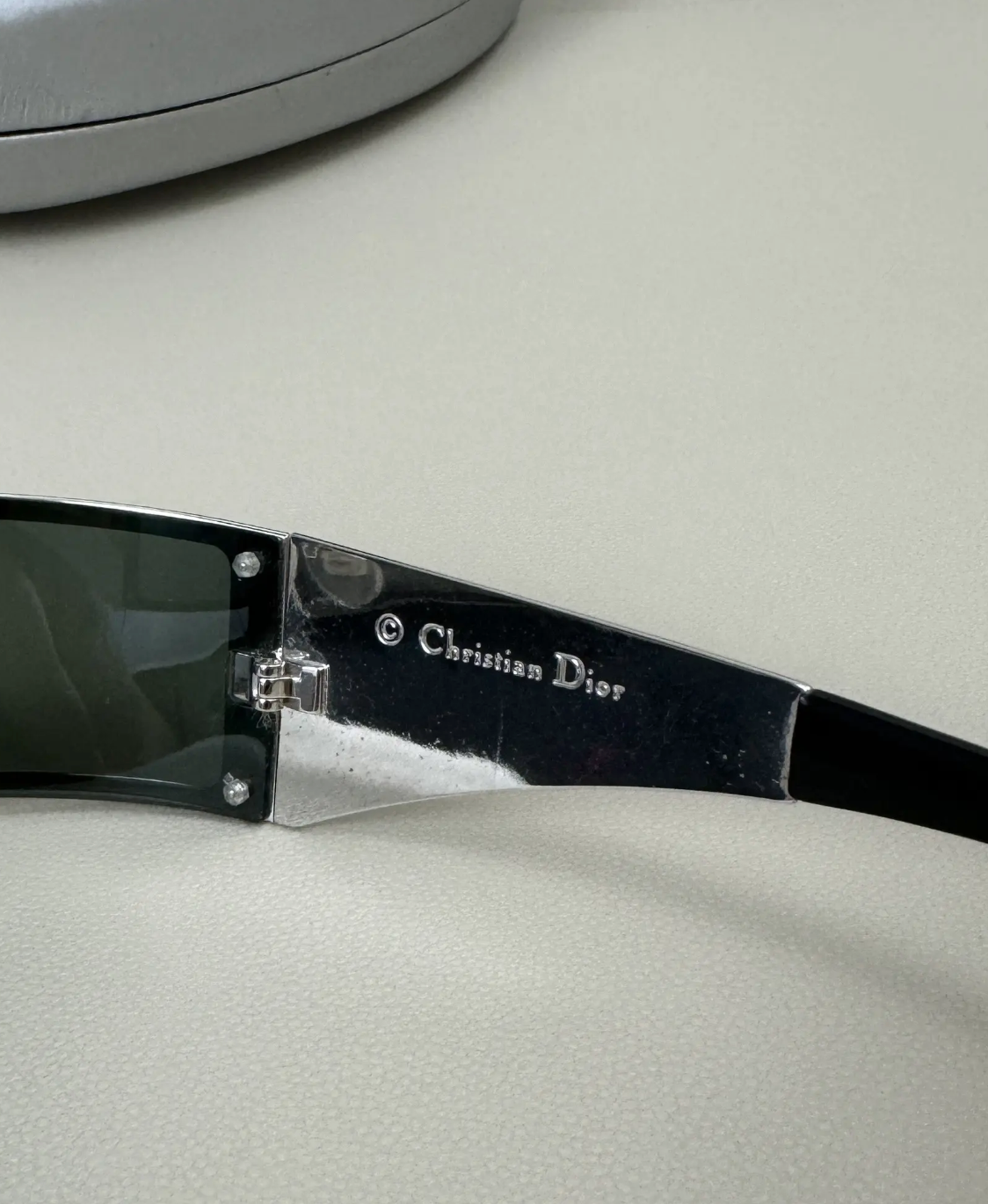 Christian Dior by Galliano Silver Metal Punk Skinny Shield  display picture 2