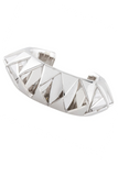 Eddie Borgo Silver Cut Out Teeth Spike Smile Cuff Bracelet