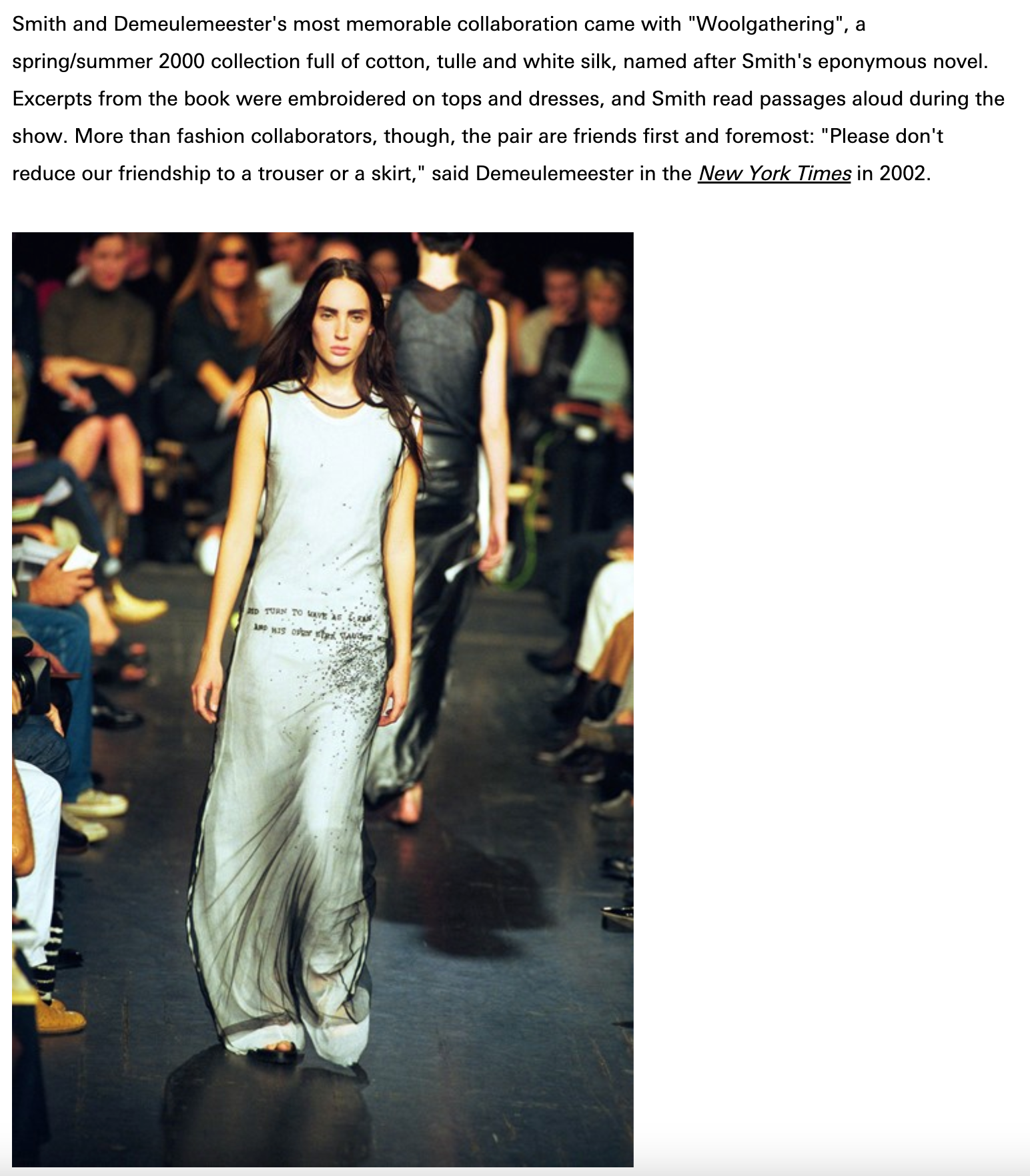 Ann Demeulemeester Black Sheer Net Wrap Skirt with Embroidery 