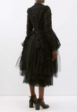 Noir Kei Ninomiya Comme Des Garcons Black Tulle Ruffle Victorian Coat Fall 2020