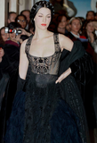 Vivienne Westwood Black Tulle Velvet Cut Out Orb Bird Shell Corset Spring Summer 1992