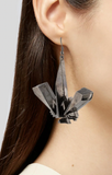 Eddie Borgo Silver Metal Dragon Fly Earrings