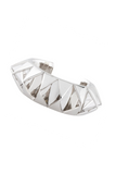 Eddie Borgo Silver Cut Out Teeth Spike Smile Cuff Bracelet