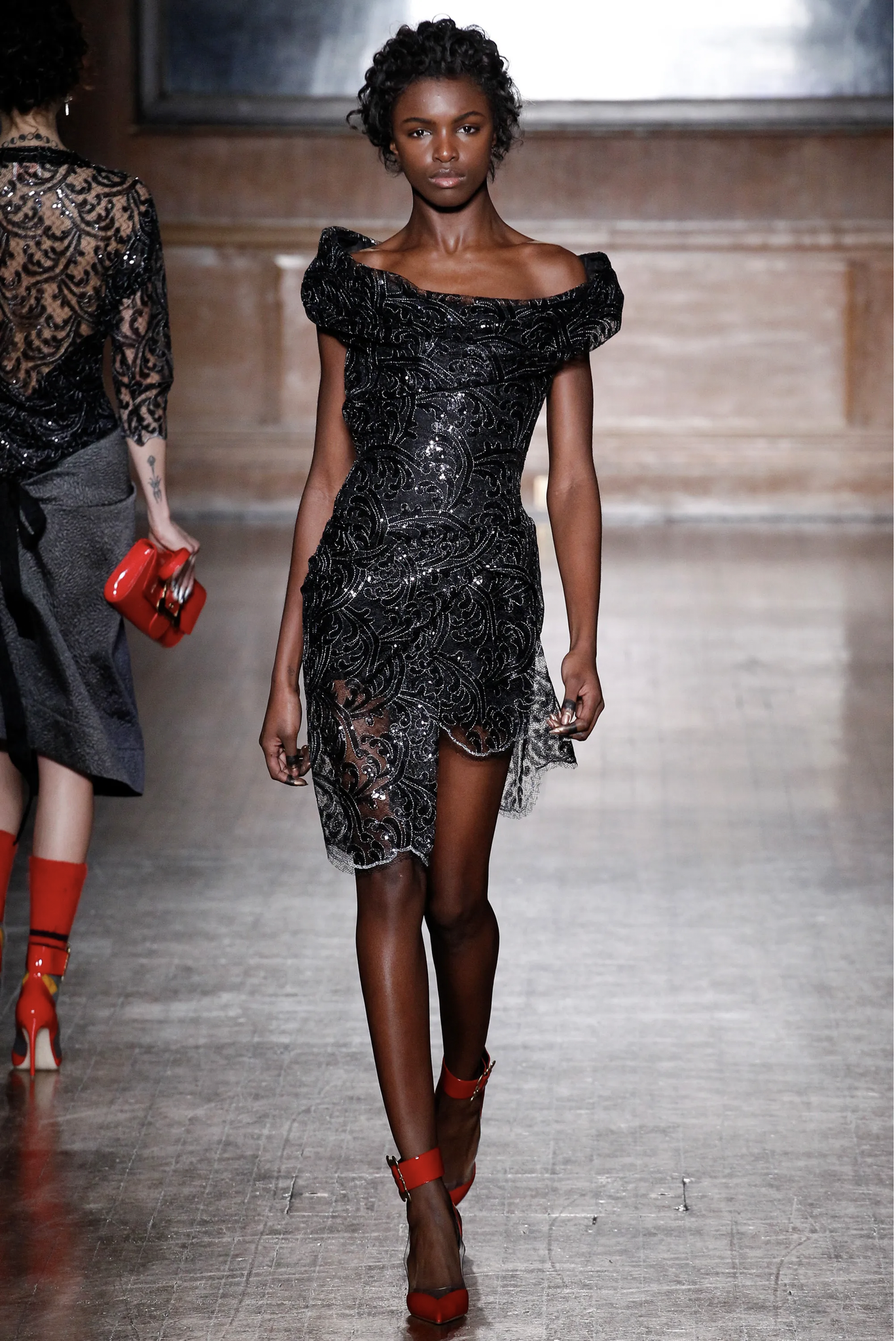 Vivienne Westwood Black Sheer Sequin Devana Corset Dress Fall 2016 – PauméLosAngeles Vivienne Westwood Black Sheer Sequin Devana Corset Dress Fall 2016 – PauméLosAngeles