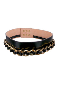 Balmain Black Gold Chunky Chain Corset Belt