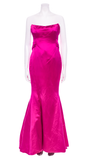 Roberto Cavalli Pink Satin Bustier Fishtail Hour Glass Gown
