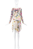 Christian Dior by John Galliano Chiffon Floral Print Dress from S/S2004