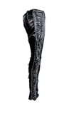 Dolce & Gabbana Black Satin Shiny Stretch Lace up Corset Pants Runway 2003