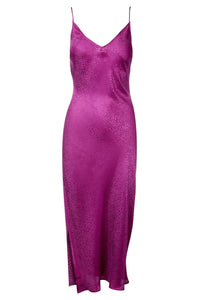 Mara The Label Pink Silk Textured Slip Dress Gown