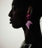 Monies Pink Foil Rock Shaped Earrings