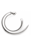 Mugler Silver Thorn Spike Hoop Earrings