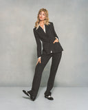 Dolce Gabbana Dark Gray Black Pin Stripe Suit