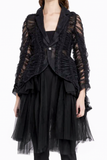 Noir Kei Ninomiya Comme Des Garcons Black Tulle Ruffle Victorian Coat Fall 2020