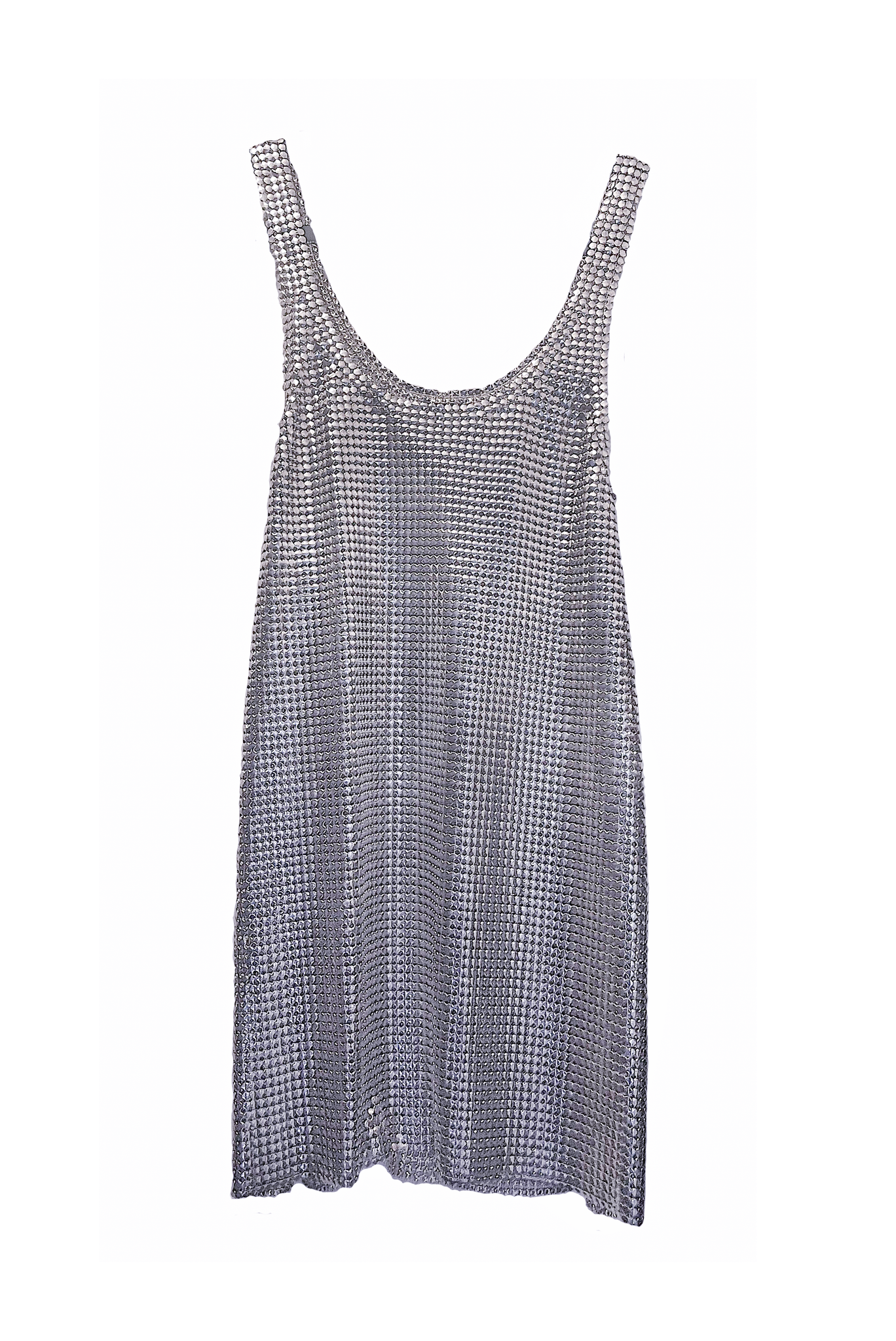 paco rabanne-esque silver chain mini dress Rabanne Chainmail Mini Dress Silver Paco Rabanne