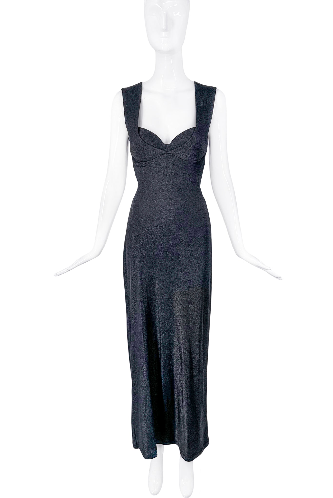 gianni versace black dress Versace Versus by Gianni Versace Black Lurex Glitter Double Cup Sweeth – PauméLosAngeles