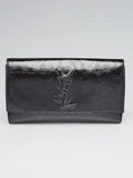 Saint Laurent YSL Belle Du Jour Black Patent Leather Clutch Bag